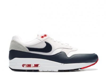 Cheap Air Max 1 Red White University Patch Shoes