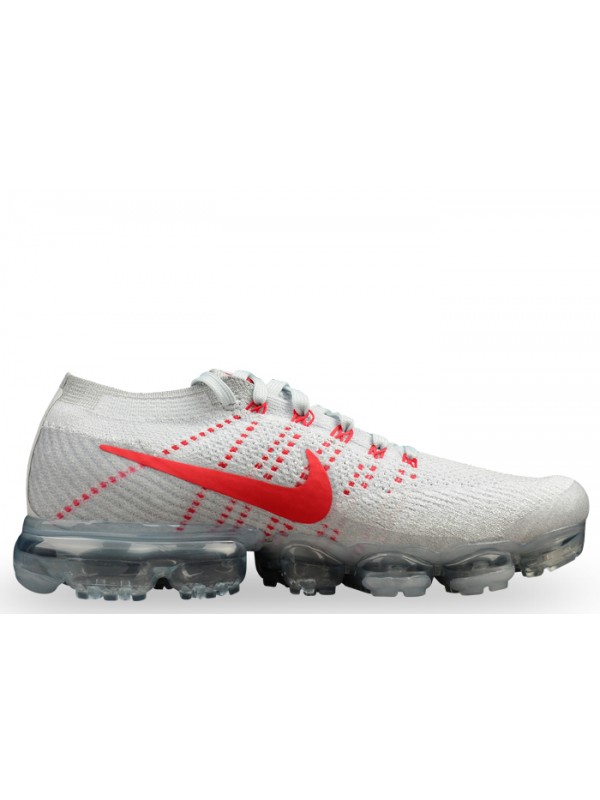 UA Nike Air Vapormax Flyknit Pure Platinum University Red Shoes for Sale